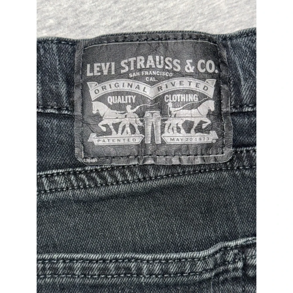 Levi 541 Mens Athletic Taper Jeans Black Wash Size 38x34 Very Soft Buttery Feel